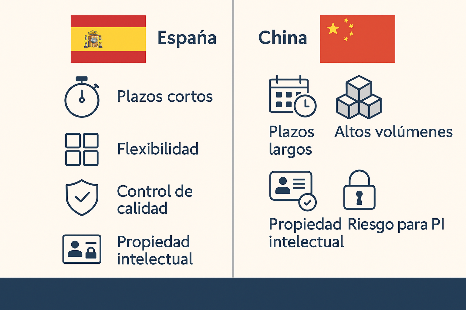 Fabricación electrónica en España vs China